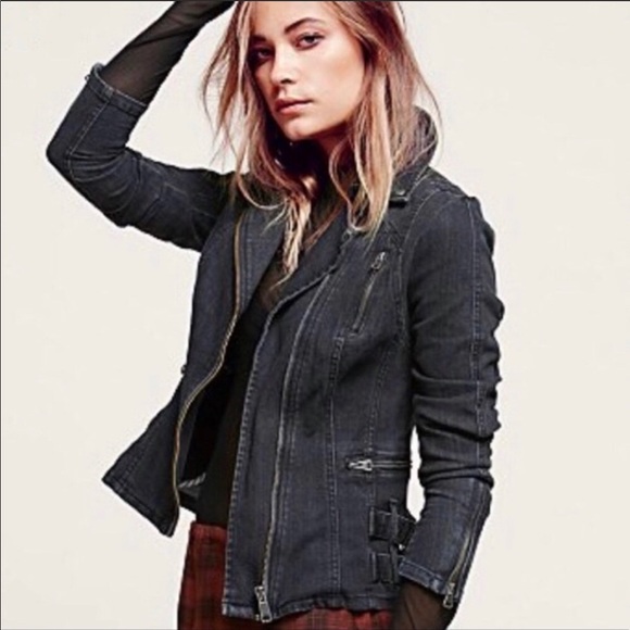 Free People Jackets & Blazers - Free people black denim jacket